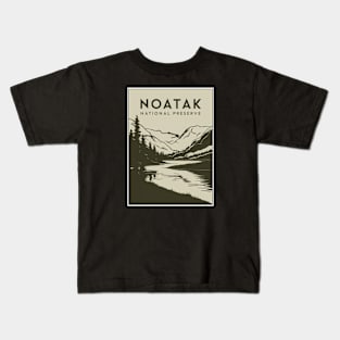 Noatak National Preserve Travel Poster Alaska Kids T-Shirt